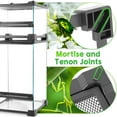 thumbnail image 3 of NEPTONION Mini Reptile Glass Terrarium 8"x8"x12" with Aluminum Alloy Frame, Single Swinging Door, 3 of 6