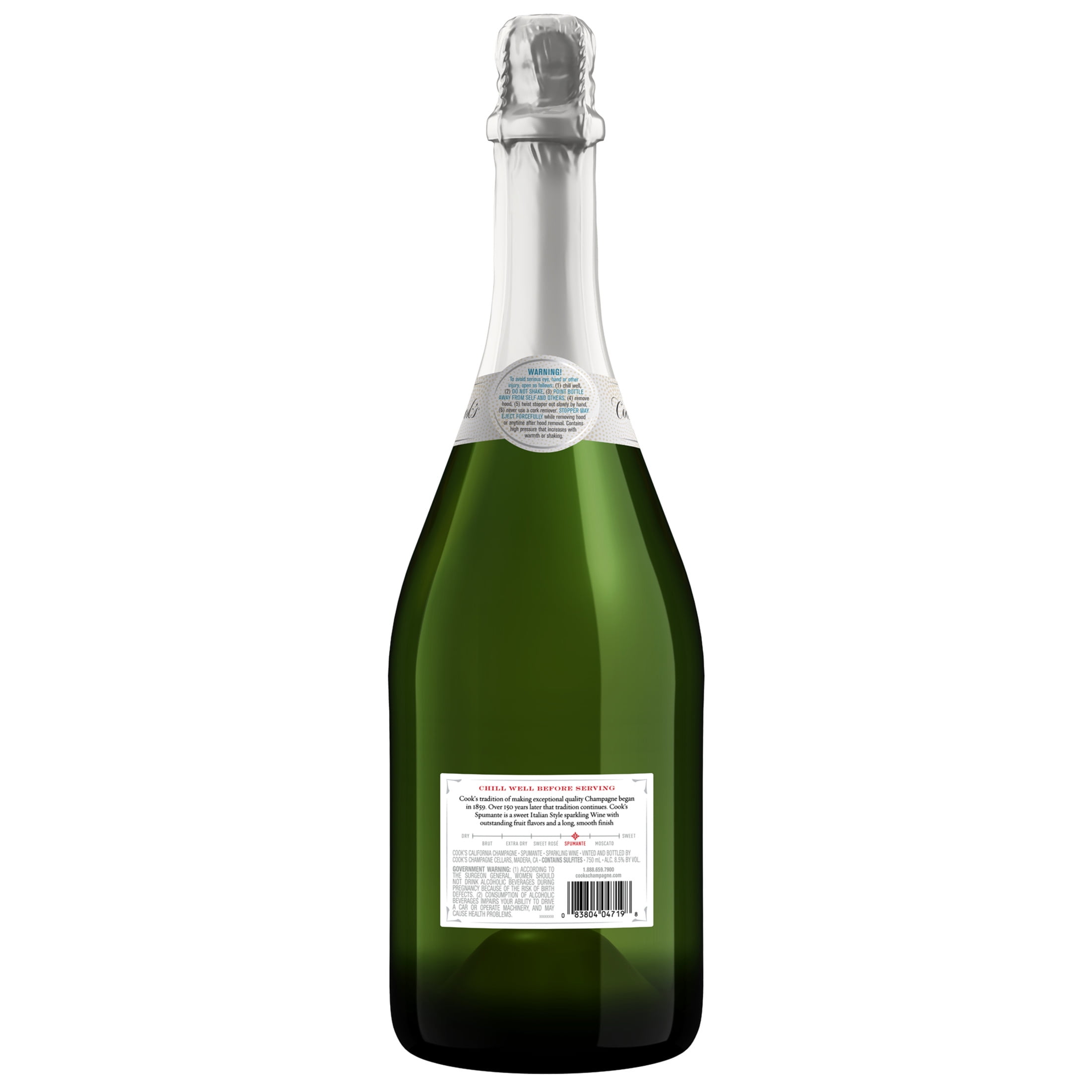 Cook s California Champagne Spumante White Sparkling Wine 750 ml