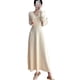 thumbnail image 4 of Guardurnaity Vestido Midi de punto, suéter para mujer, vacaciones, banquete, oficina, vacaciones, invierno, otoño, madre, ropa femenina, Vestidos Blanco M, 4 of 6