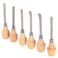 thumbnail image 1 of 1 Ensemble 6 Pcs Ensemble de Ciseau en Bois Outils de Sculpture Professionnels Gouges Ciseaux pour Débutants Amateurs (Style Mixte), 1 of 4