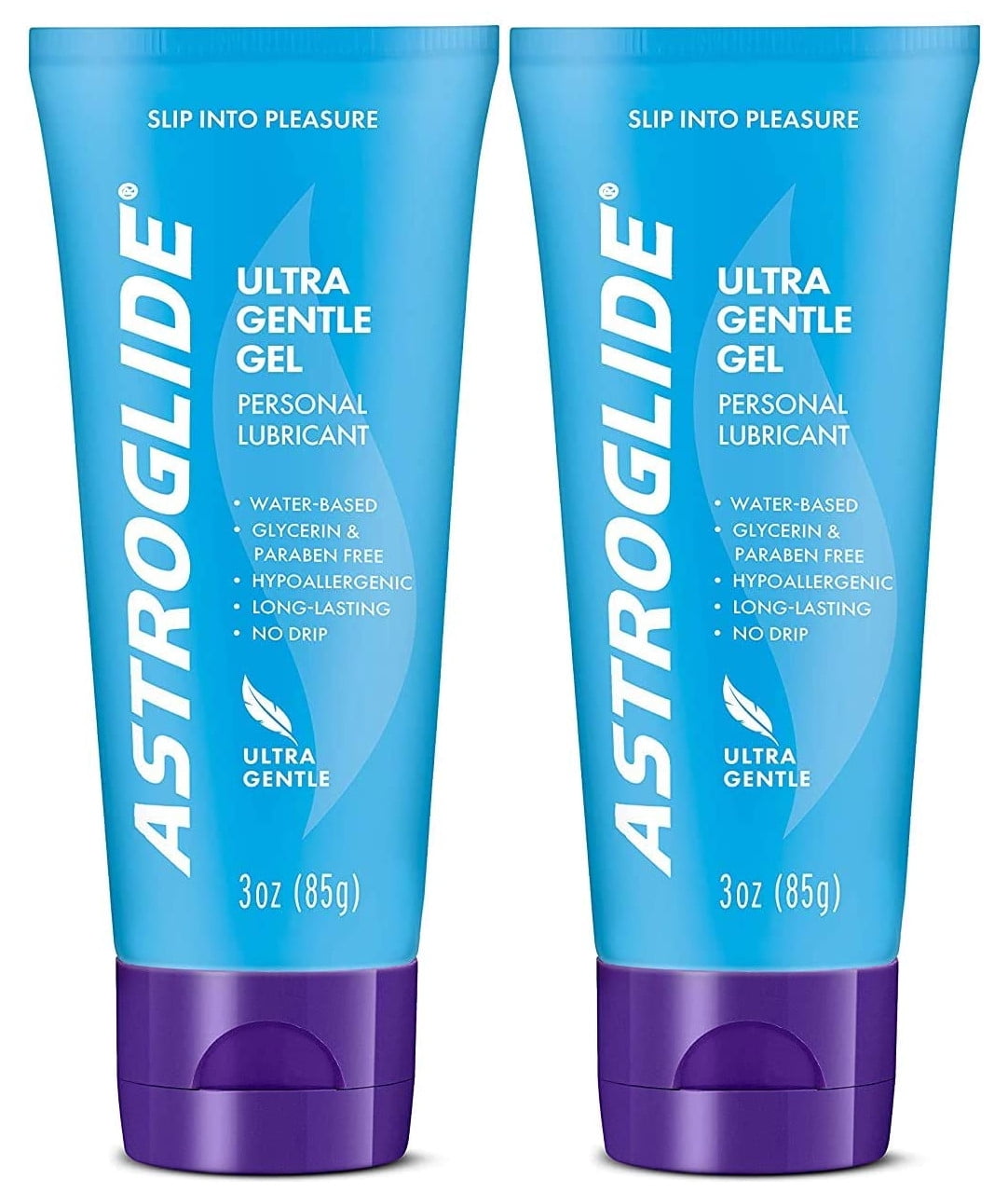 Astroglide Ultra Gentle Gel Sensitive Skin Personal Lubricant 3 oz (Pack of 2)