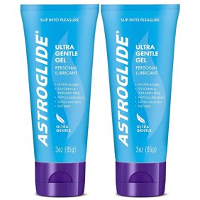 Astroglide Personal Lubricant Sensitive Skin Ultra Gentle Gel, Water Based- 3 oz, 2 Pack