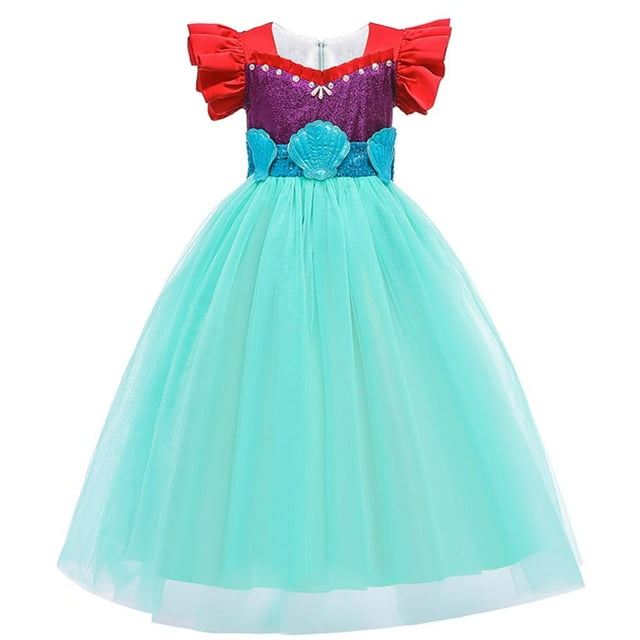 Birdeem Robe de Cérémonie Pailletée pour Filles Enfants, Costume de Fête Princesse, Robe de Mariage