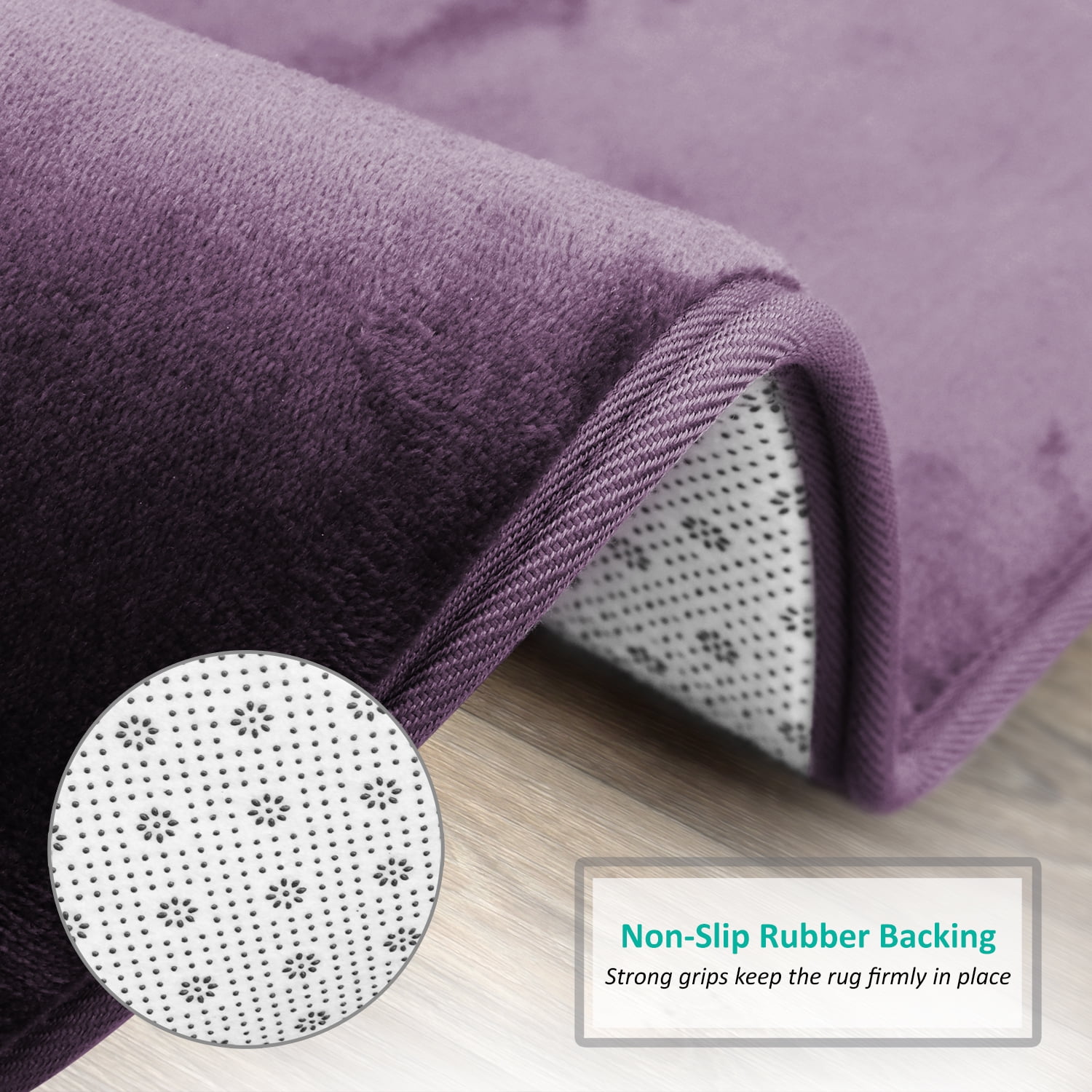 2 Piece Premium Memory Foam Bathroom Mat Set - Absorbent Luxury Plush Non Slip Carpet for Tub Shower & Bath Room, Soft Floor Mats, Machine Washable - Set of 2 20x32 inch Bath Rugs, Eggplant