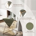 thumbnail image 3 of COZAYH Modern Geometric End Table with Wooden Top and Golden Metal Base, Unique Pyramid Side Table Plant Stand for Office, Living Room, Bedroom, Triangle (Green), 3 of 9