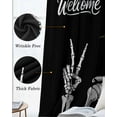 thumbnail image 3 of Skeletons Roses Blackout Curtains for Bedroom Living Room Darkening Curtains 84 Inch Length 2 Panels Set Horror Minimalism Modern Aesthetic Window Curtain Window Treatment Grommet Drapes 52"x84", 3 of 9