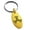 Gold, variant on Stainless Steel Celtic Triquetra Interlaced Knot Engraved Small Oval Charm Keychain Keyring