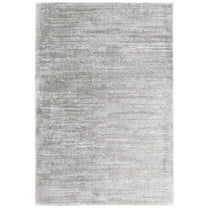 SAFAVIEH Jasmine Sashka Solid Polyester Shag Area Rug, Grey/Ivory, 8' x 10'