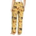 thumbnail image 3 of Uemuo Cute Animals Pattern Women's Wide Leg Palazzo Lounge Pants with Pockets Light Weight Loose Comfy Casual Pajama Pants-X-Large, 3 of 9