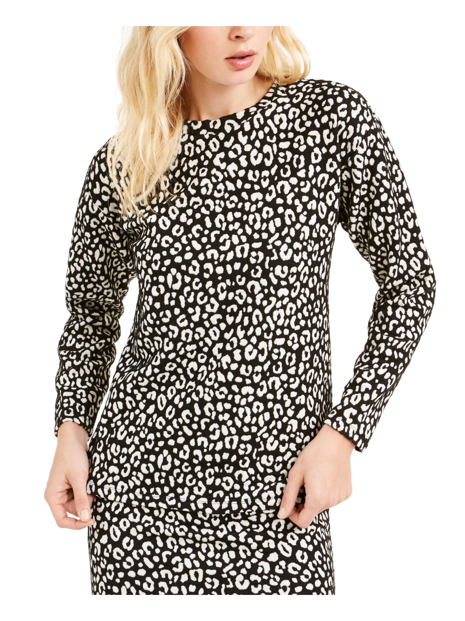 MICHAEL KORS Womens White Leopard Print 