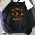 thumbnail image 2 of Nevermore Academy-sudaderas con capucha para mujer, jerséis de invierno con patrón, ropa Kawaii, Sudadera con capucha de moda, Addams de Wednesday, 2 of 4