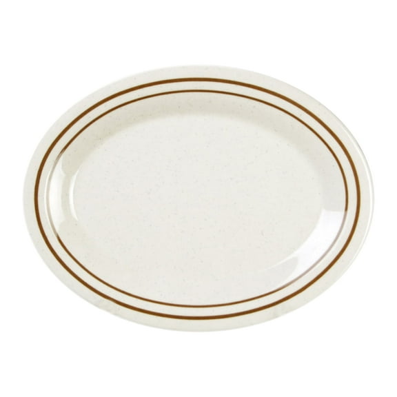 Excellante Arcadia Melamine Dinnerware Collection 11.5 X 8 Inch Oval Platter 3/4 Inch Deep, Comes In Dozen