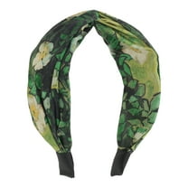 Unique Bargains 1 Pc Wide Tie Plant Headbands for Women Green