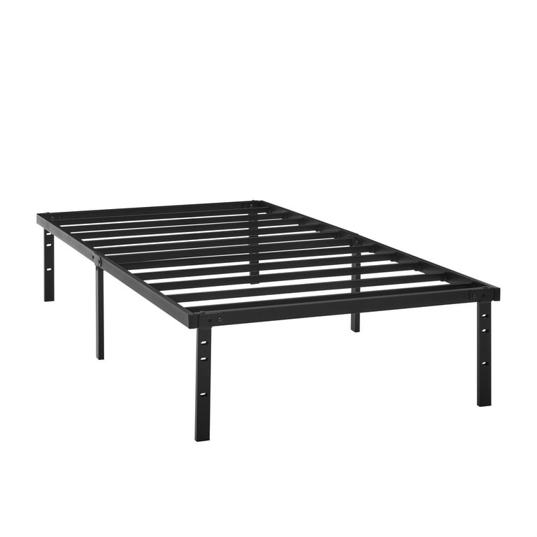 Mainstays 14 Heavy Duty Steel Slat Twin Platform Bed Frame Black