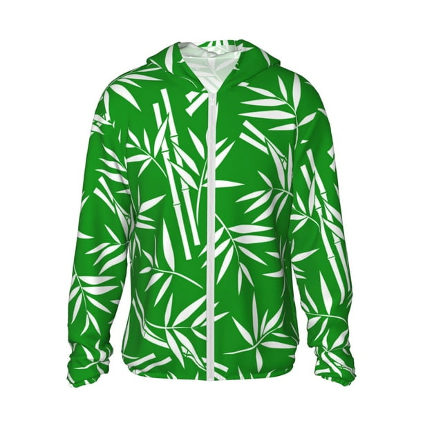 Fotbe Bamboo Chaqueta con Protección Solar UPF 50+ para Hombre y Mujer, Camisa con Capucha y Bolsillos-Large
