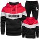 thumbnail image 3 of 2023 Nueva moda para hombres y mujeres, ropa deportiva, sudaderas con capucha a rayas y pantalones deportivos negros, traje de jogging informal diario de alta calidad para otoño e invierno, 3 of 3