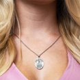 thumbnail image 3 of Picturesongold.Com Saint Augustus Oval Religious Medal Necklace Pendants - 1/2 x 2/3 inch Size of Dime, Solid 14K White Gold, 3 of 6