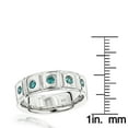 thumbnail image 3 of Rings Blue 0.3 Ctw Diamond Wedding Band Men Comfort Fit Five Stone Ring (White Gold Size 12), 3 of 3