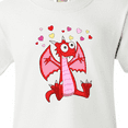 thumbnail image 4 of Inktastic Happy Valentine Cute Red Cartoon Dragon with Hearts Youth T-Shirt, 4 of 5