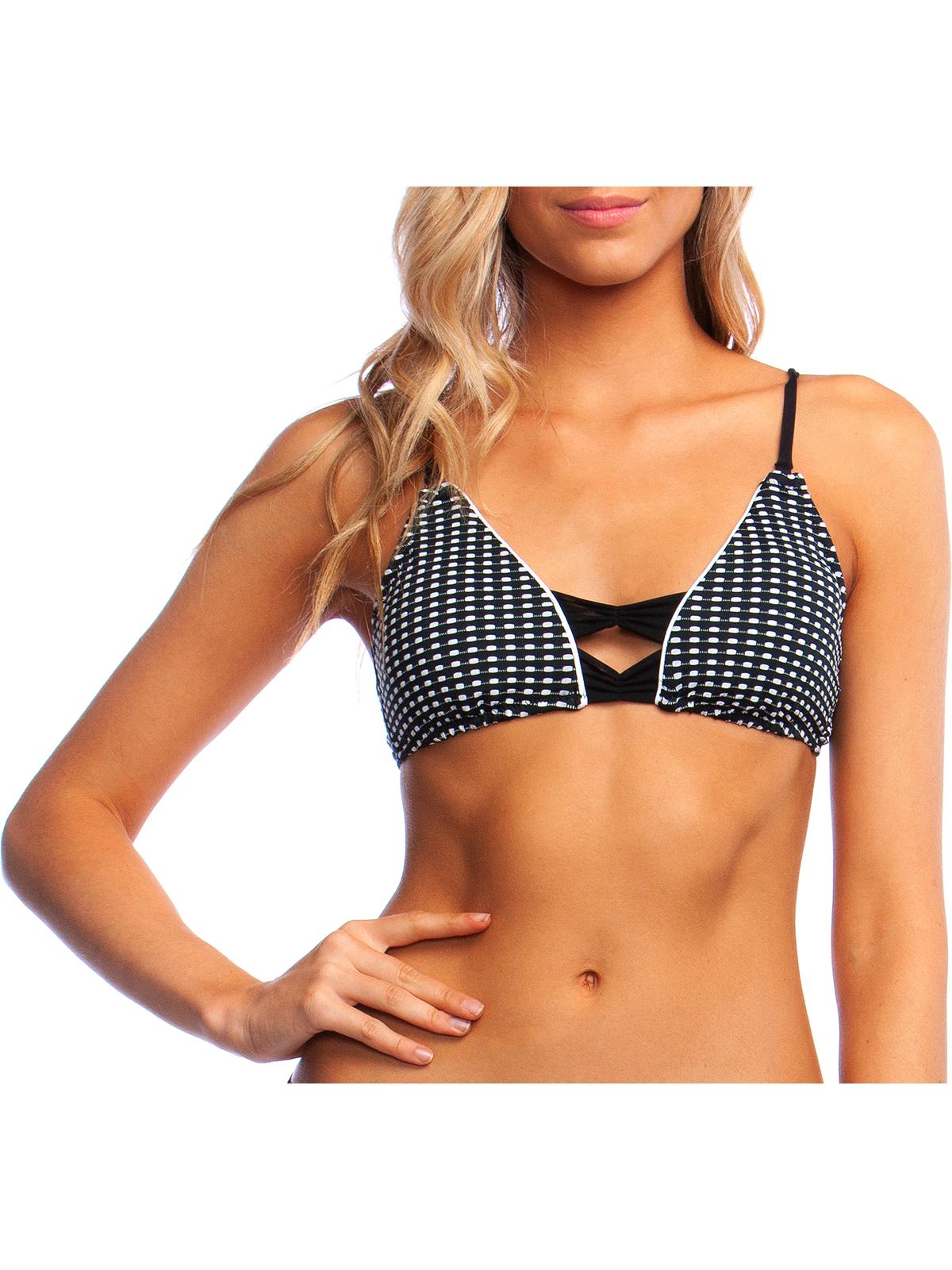 Nanette Lepore Womens Femme Dot Enchantres Jacquard Printed Bikini Swim Top Nanette Lepore Womens Femme Dot Enchantres Jacquard Printed Bikini Swim Top