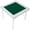 White + HDPE + Iron, variant on Square Folding Card Table for Game Night, Mahjong Table with Green Felt, Chip Trays and Cup Holders, Portable Domino Table for 4 Players, White HDPE and Iron Game Table
