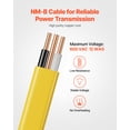 thumbnail image 2 of VEVOR NM-B Wire, 12AWG/2C Non-Mettalic Residential Indoor Electrical Wire with Ground, PVC Sheathed High-Purity Copper Core Cable, for Outlets, Switches, Other Loads & Lighting Wiring Project, 2 of 9