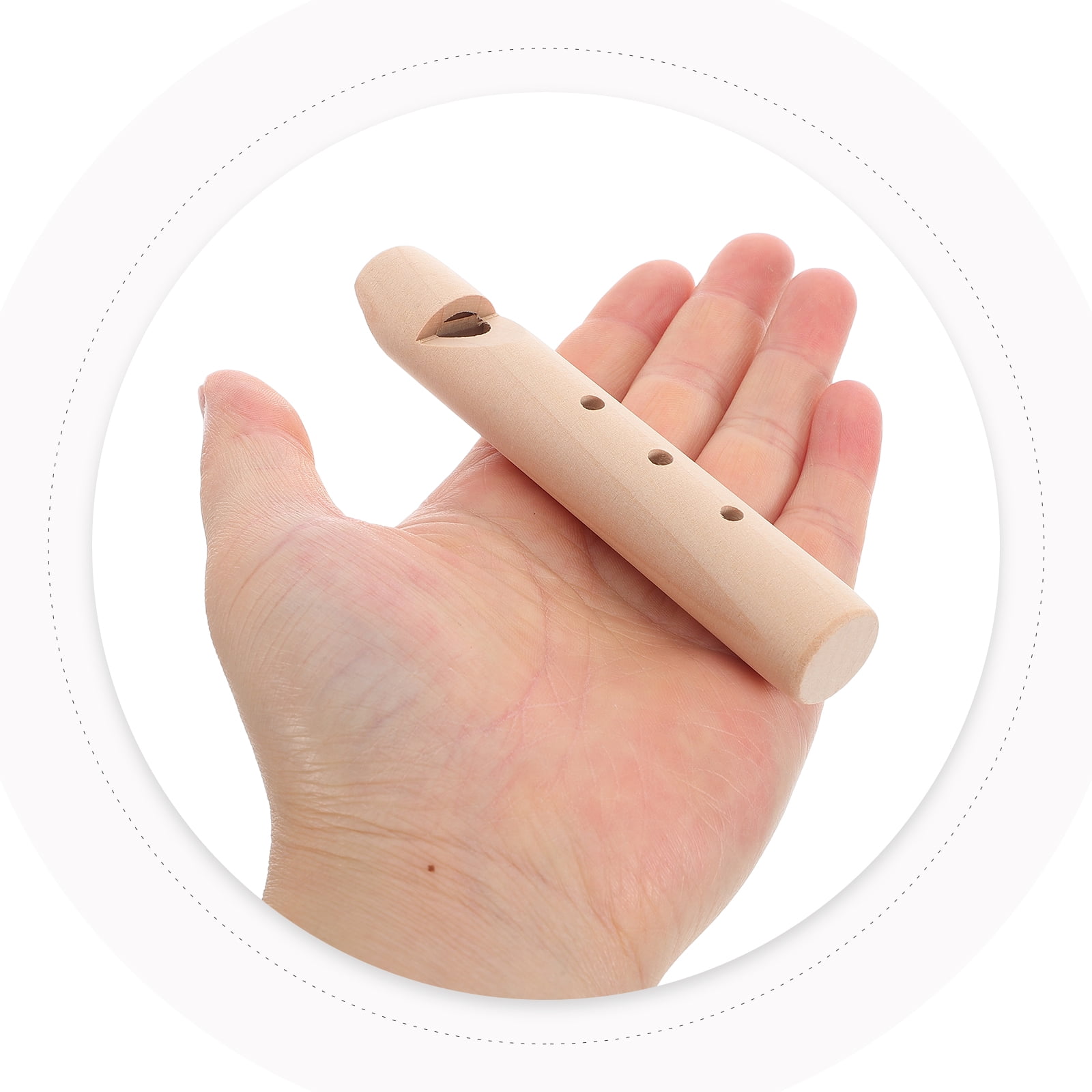 Mini Flûte En Bois 3 Trous Pour Enfants - Sifflet éducatif, Peinture DIY, Développement Musical