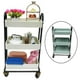 thumbnail image 5 of Carrito de Comida para Comedor de 1/6, Coche de Servicio de Comida con Ruedas de 3 Neumáticos, Muebles en Miniatura para El Accesorio Azul Hugo carro de comedor de casa de muñecas, 5 of 10