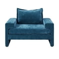 thumbnail image 6 of Harper & Bright Designs Oversized Chenille Single Sofa Chair, Accent Chair with Wide and Deep Seat, Upholstered Comfy Armchair with Wide Armrests for Living Room, Blue, 6 of 14