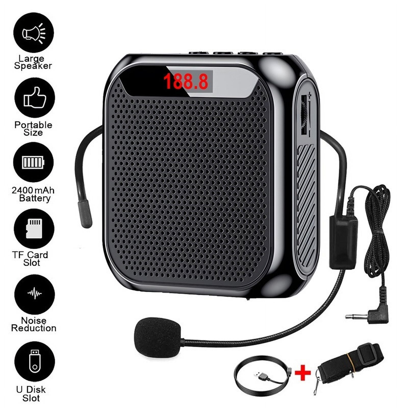 5W Multifunctional Voice Amplifier Wired Handheld Microphone Amplifier Display Surround Sound ,True Acoustic Power Amplifier