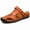 Reddish Brown, variant on Men's Leather Sandals Water Shoes Casual Fisherman Beach Slippers Summer Driving