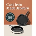 thumbnail image 2 of Caraway 10.5” Cast Iron Skillet & Grill Pan Duo – Enameled Cookware Set with Non-Toxic 3-Layer Enamel Coating – No Seasoning Required – Compatible with All Stovetops – Gray, 2 of 4