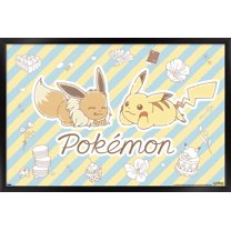 Pokemon: Flower Cafe - Sketch Wall Poster, 22.375" x 34" Framed