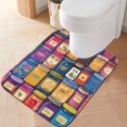 thumbnail image 2 of Yayeee Bath Rugs for Bathroom Floor Set of 2 Non Slip Fluffy Soft Absorbent Mat, Blue Jam, 2 of 7