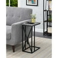 thumbnail image 1 of Convenience Concepts Tucson C End Table Gray Faux Marble Wood and Black Metal, 1 of 5
