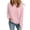 98# Pink, variant on Womens Crew Neck Sweatshirts Long Sleeve Fall Casual Basic Pullover Loose Fit Top Sweatshirt Fashion Red M