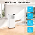 thumbnail image 3 of Portable Air Conditioners,10000 BTU,4 in 1 Portable AC Unit with Window Kits,Fan & Dehumidifier Modes,Cools up to 450 Sq.Ft,LED Display/Remote Control,24H Timer for Living Room,Bedroom, 3 of 9