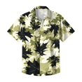 thumbnail image 5 of Hawaiian Mens Shirts Short Sleeve Summer Big and Tall Tropical Print Button Down Shirt Men Fashion Beach Vacation T-Shirt Black L, 5 of 6