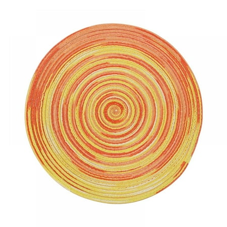 

Non Slip Table Mats Round Ramie Insulation Pad Solid Placemats Kitchen Accessories Decoration Home Pad Cup Coaster