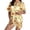 Yellow3, variant on Women Halloween 2 Piece Pajama Sets, Button Down Short Sleeve Sleepwear, Ghost Pumpkin Print Shirts and Shorts