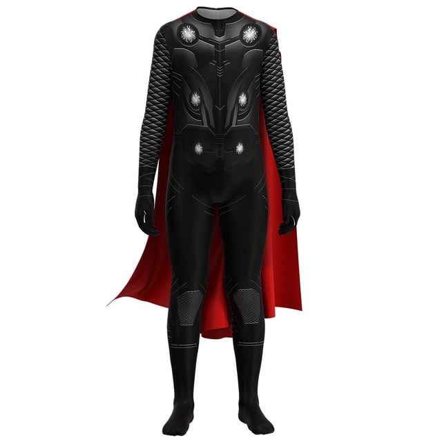 Disney adulto Infinity War God of Thunder Thor mono Cosplay disfraz Halloween mascarada fiesta estampado Zentai traje1170 y Thor Deng Xun unisex