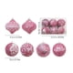 thumbnail image 3 of Paquete de 6 Adornos Navideños con Purpurina Rosa, Bolas Colgantes de 8 Cm y Formas Geométricas para Decorar El Árbol, Guirnalda para Chimenea, Juego de Decoración Festiva Diy, 3 of 6