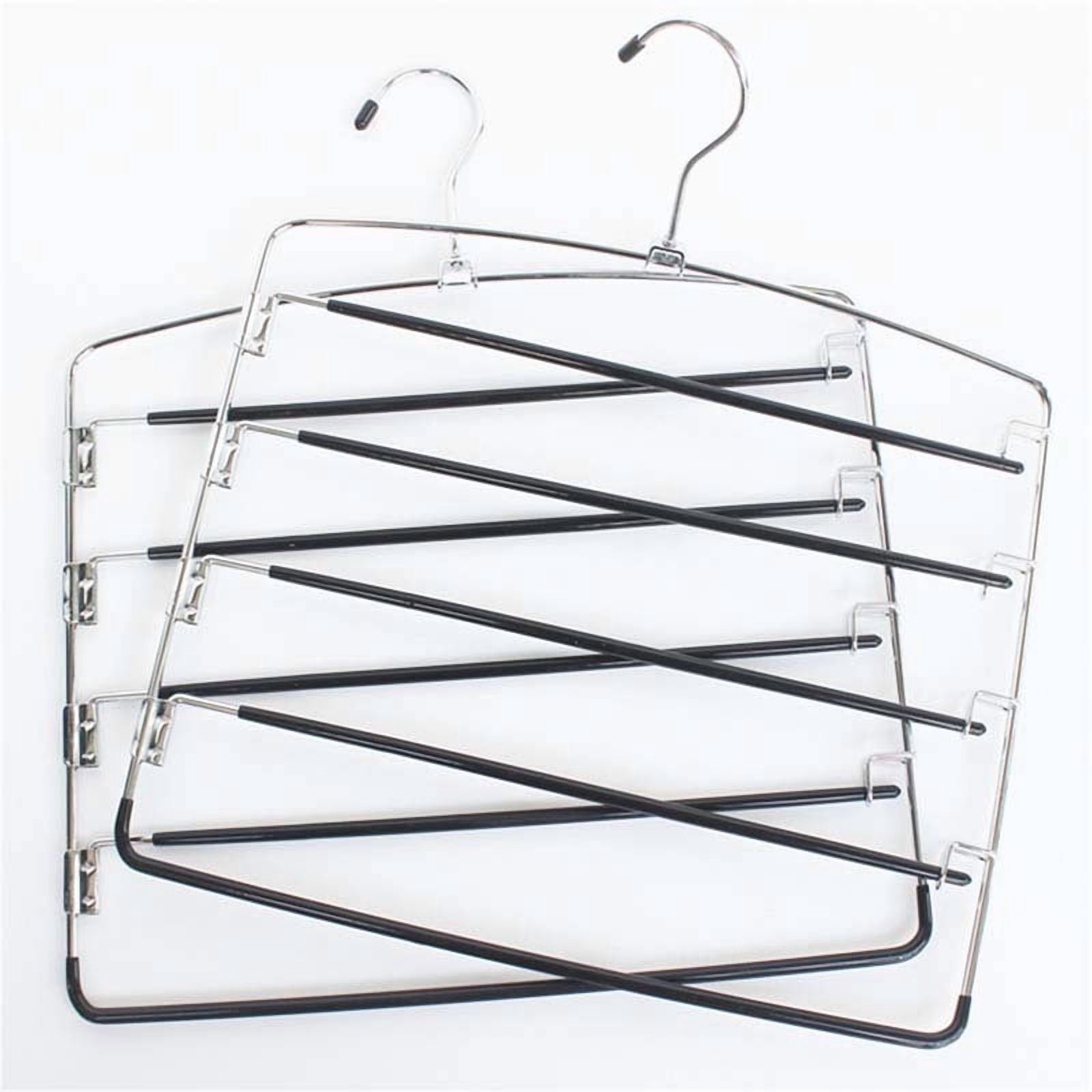 Multi-Layer Stainless Steels Movable Hangers Shelves Organizer Space Saver Closet Hanger Rack Pant Clothes Function Hanger