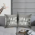thumbnail image 5 of Set of 2 Throw Pillow Covers Grey Home Sweet Home Decorative Polyester Pillow Cases Square Pillowcase for Couch Bed Sofa Home Outdoor Decor Square 18 x 18 Inch Pillowcase, 5 of 6