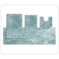 thumbnail image 6 of Grandeur 4-Piece Microfiber Bath Rug Set – Ultra Absorbent, Non-Slip Rubber Backing, Quick-Dry, Machine Washable Bathroom Mats for Shower, Tub, Toilet, Sink & Vanity – Soft Plush Rugs, Turquoise, 6 of 9
