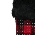 thumbnail image 4 of Northlight 21.5" Red and Black Plaid with Dots and Faux Fur Cuff Christmas Stocking, 4 of 4