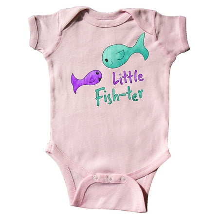 

Inktastic Little Fish-ter- Cute fish sisters Gift Baby Girl Bodysuit