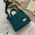 thumbnail image 5 of Tote Bag Women Small Satchel Bag Stylish Tote Handbag for Women Corduroy Hobo Bag Fashion Crossbody Bag - green, 5 of 5