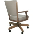 thumbnail image 2 of Leather Classic Caster Solid Wood Dining Chair - Tan on Cashew, 2 of 3