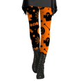thumbnail image 3 of Halloween Leggings for Women Spooky Pumpkin Trick or Treat Print Festive Holiday Party Casual Soft Slim Stretch Pants Daily Party Outfits, 3 of 5
